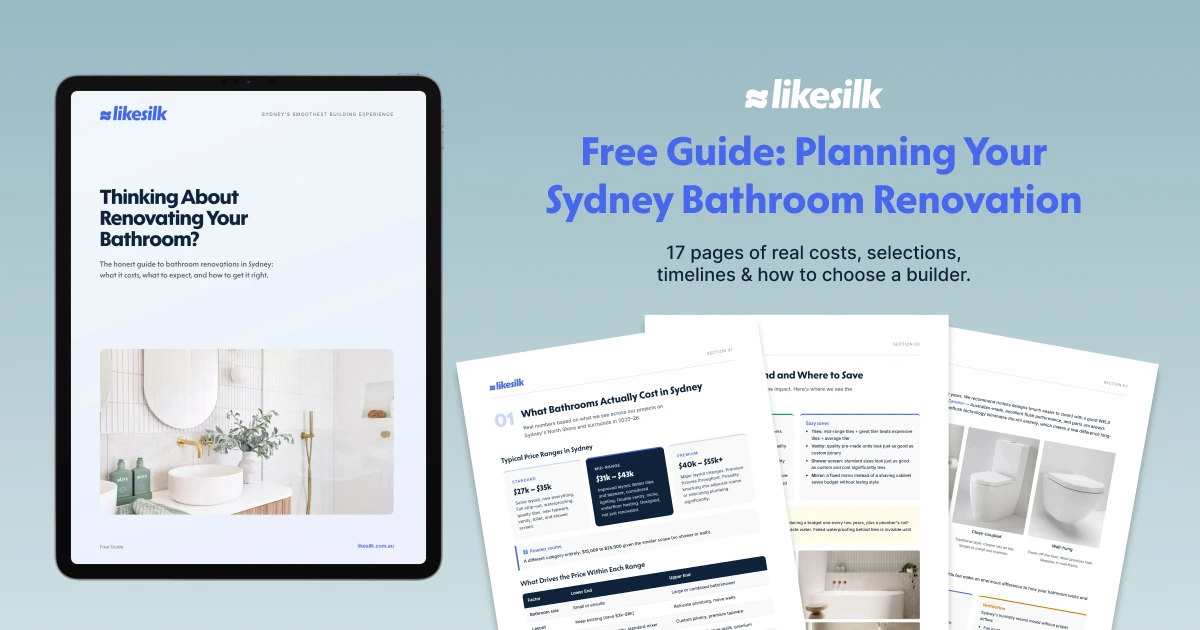 Sydney Bathroom Renovation Guide | LikeSilk Building