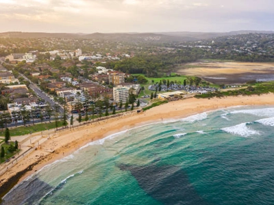 Aerial shot of Manly in Sydney's Northern Beaches
