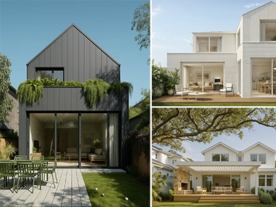 Collage of first floor extension design styles and inspiration