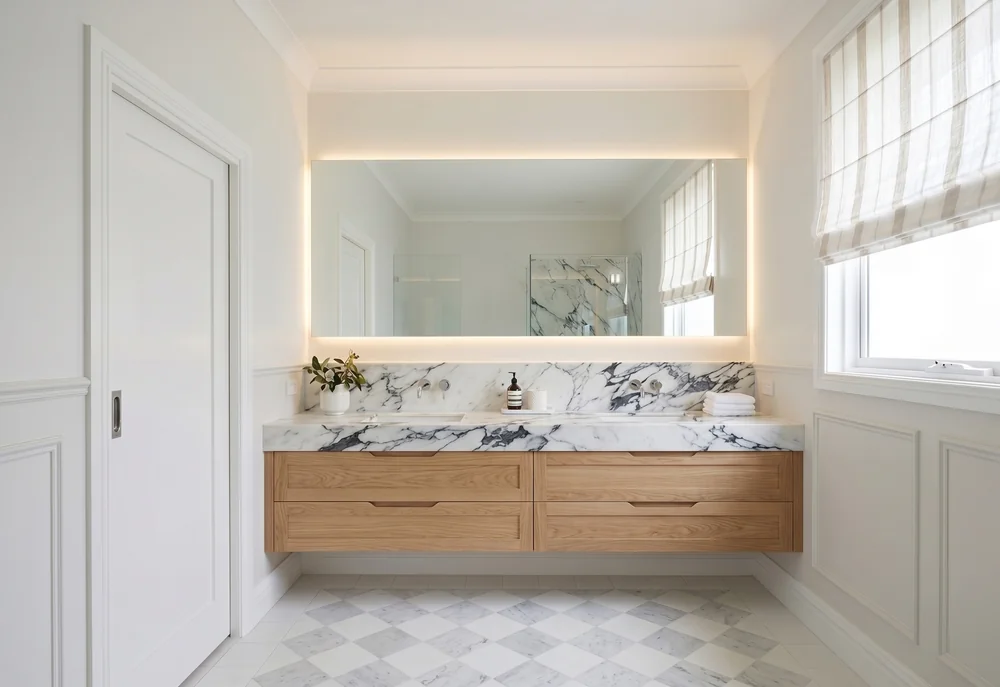 Final render of the bathroom for the Naremburn first floor addition