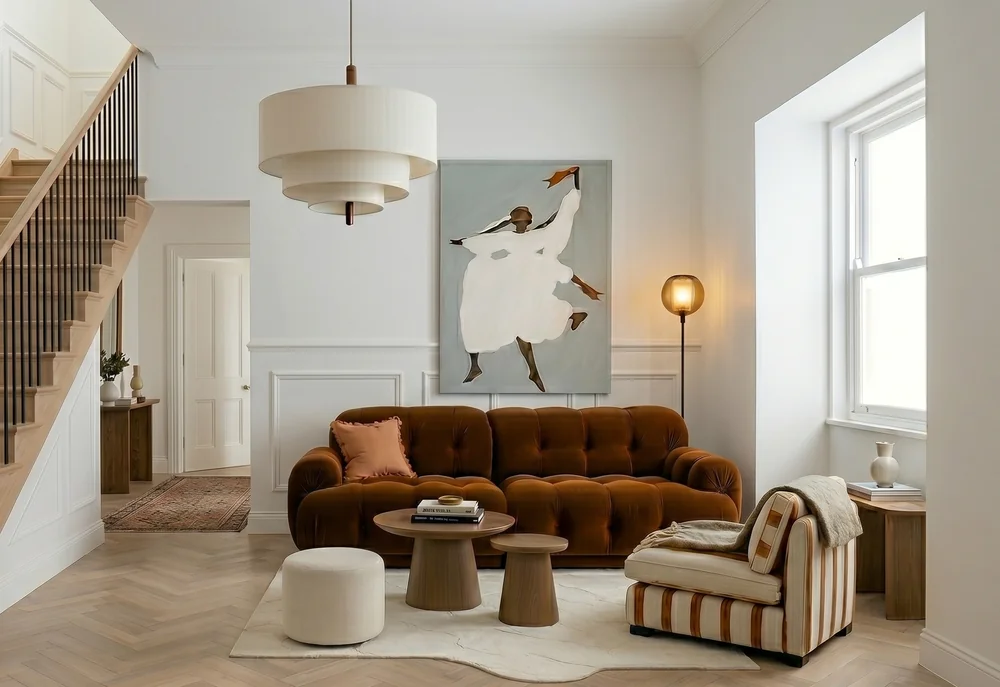 Final render of the formal living room for the Naremburn first floor addition