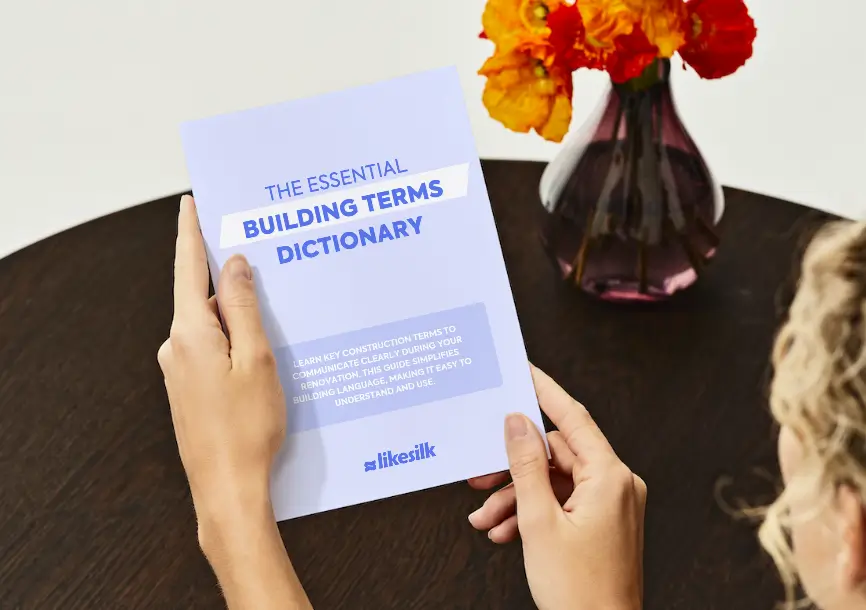 The Essential Building Terms Dictionary booklet by LikeSilk Building