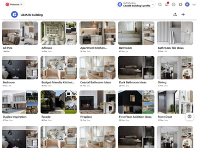 LikeSilk design inspiration Pinterest boards for bathrooms and kitchens